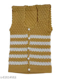 Multicolor striped wool sleeveless sweater pack-2 for 1-2 year baby boys & girls, premium knitted inner wear for winter