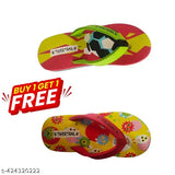 EVA cartoon character unisex slippers combo: Football & Alian Kid Slipper, ideal for ages 12 months to 5 years