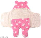 Microfiber polka net newborn hooded wearable baby blanket combo of 2 for mild winter