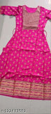 Pink cotton anarkali kameez with embroidery details