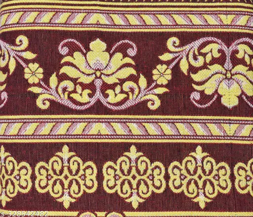 Red floral print cotton bedsheet/blanket, TUNI MANI Solapur Chaddar, Queen Palace Floral Design, 5' x 7.5', 60 X 90 inches