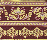 Red floral print cotton bedsheet/blanket, TUNI MANI Solapur Chaddar, Queen Palace Floral Design, 5' x 7.5', 60 X 90 inches