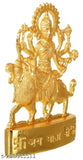 Gold-plated Zinc Goddess Durga Idol (5x1x7 CM) - Indian temple and home décor