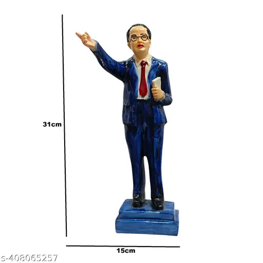 Premium resin Baba Sahab Ambedkar idol statue, 10cm x 8cm x 31cm, Indian handicraft