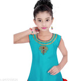 Embellished poly silk A-line Patiala & Kurta dress set for girls, suitable for all seasons. Indian clothing in sizes 12-18M, 3-4Y, 4-5Y, 5-6Y, 6-7Y, 7-8Y, 9-10Y, 10-11Y, 11-12Y