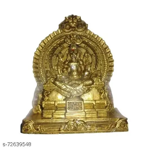 Medium-sized gold figurine of Lord Annapoorni, with red and black details