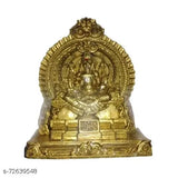 Medium-sized gold figurine of Lord Annapoorni, with red and black details