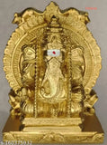 Poly Resin Indian Ganesh Idol, intricately detailed 8cm tall figurine of Lord Vinayaga