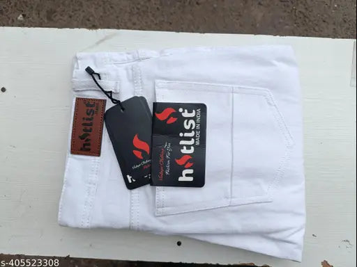 Men's cotton blend denim slim fit stretchable jeans - versatile, comfortable, and lightweight for everyday wear. Jeans pant with five basic coin pockets, available in various washes and finishes. Sizes: 30 (waist 30", length 40"), 32, 34, 36 (all with length 40"). Made in India