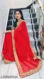 Red and gold saree