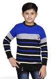 Striped wool kids sweater, casual wear for 8-9 years old, made in India