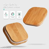 Two glass jars with airtight rust-proof bamboo wooden lids, suitable for spice, jam or pickle storage, dry fruit containers, 1200 ml capacity each