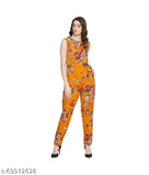 Crepe sleeveless printed net women's jumpsuit in best quality polycrepe fabric, ideal for college, dates, or business events