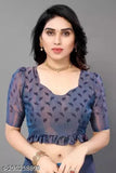 Chiffon Raksha Bandan Special Brasso Saree with Unstitched Chiffon Blouse, printed pattern, perfect for contemporary elegance