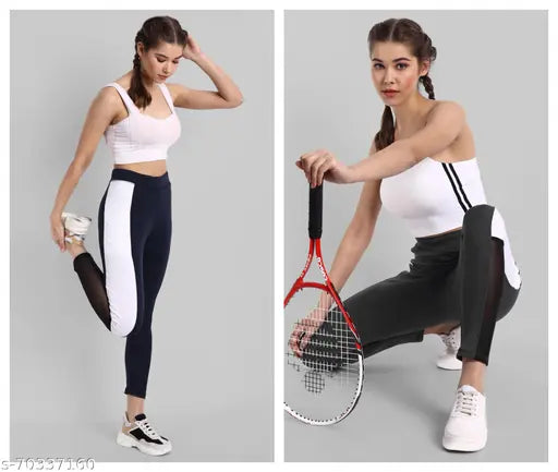 Green Lycra gym leggings for women, fully stretchable and comfortable