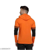 Cotton blend full sleeve hoodie for men with integrated mask, trendy and protective urban style on display