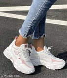 Kids girls mesh white casual shoes, synthetic sole, printed net design, size N available in sizes 4-8, made in India