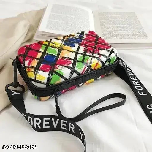 Colorful patterned sling bag