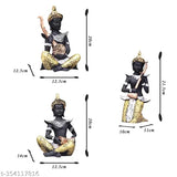 Resin Buddha statues playing musical instruments, size 12.5x10x22cm - Home décor for living room or office