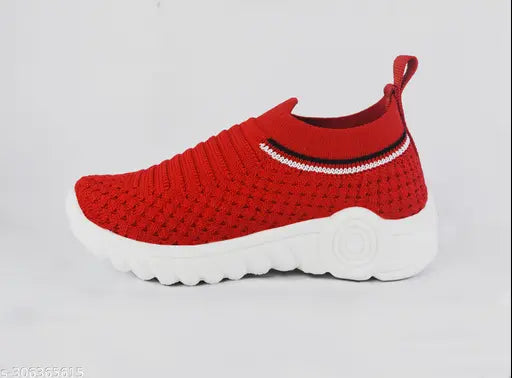 Red textured EVA Kicck Kids Casual Shoes, suitable for 1 to 5 years old, durable and trendy sneakers for girls