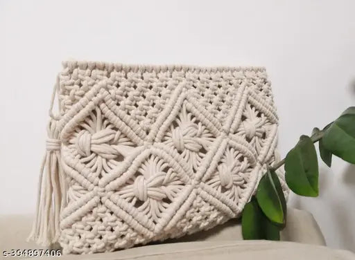 Handbag with tassel, boho style, versatile fashion accessory