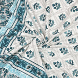 Vibrant botanical Shubastik single print cotton bedsheet with pillow cover, 60 x 90 inch, ideal for summer rest