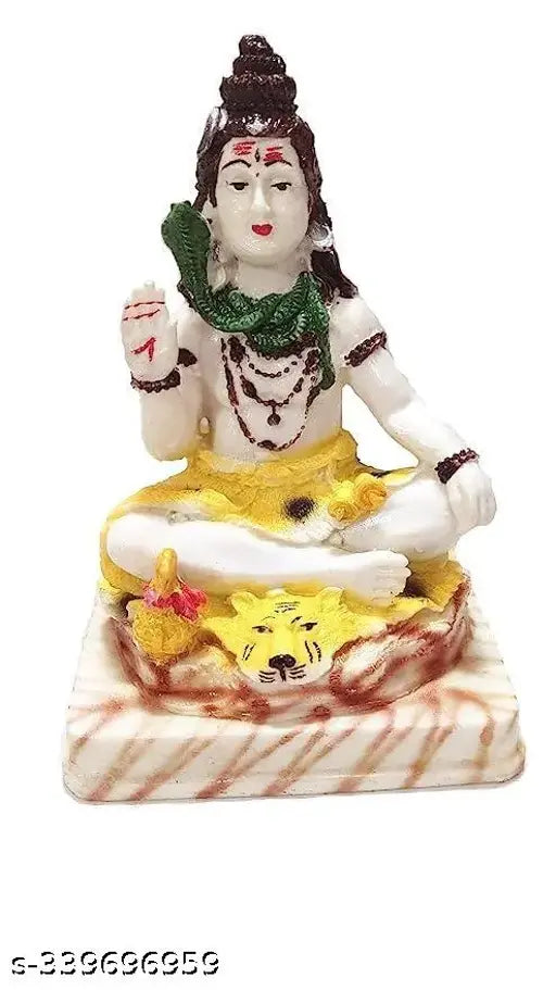 Marble Shiv Ji Mahadev Murti statue for home decor and office, intricately designed Indian sculpture