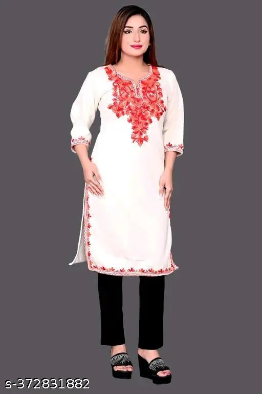 Winter elegance woolen aari kurti