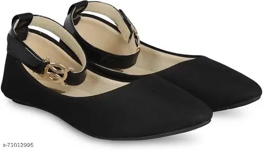 Synthetic leather Bellies shoes for women by Toshina, solid net pattern in various sizes (IND-3 to IND-8), slip-on design, made in India