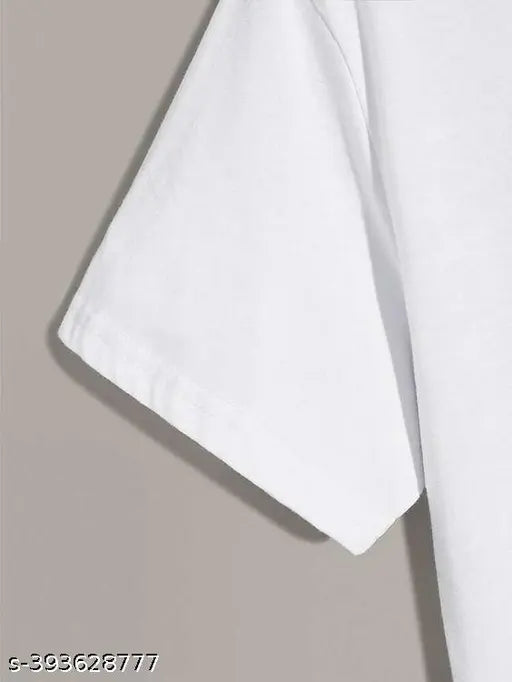 White polyester crop top with short sleeves and printed net pattern for girls, made in India