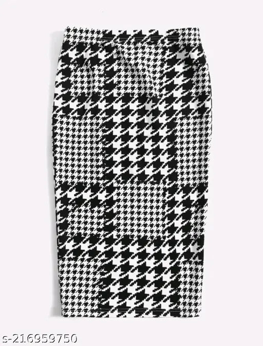 Polycotton animal print trendy skirt for women, new arrival in 26-38 sizes