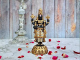 Marble Balaji idol, 9cm tall, premium quality for Pooja Room or car dashboard (India-made)