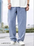 Men's straight leg blue denim jeans
