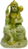 Multicolor polyresin Hanuman Idol sculpture, 20cm tall for decorative showpiece or Pooja room interior