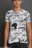 Skittzz men's printed roundneck cotton blend t-shirt, short sleeves with vibrant design, XS - XXL sizes available