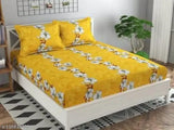 Premium cotton elastic fitted queen size double bedsheets with 2 king size pillow covers, yellow floral pattern. Stylish bedroom makeover. #PremiumSoftCotton #ElasticFittedSheet #DoubleBedsheet #FloralBedsheet #WhiteBedding #HomeDecor #LuxuryBedding #CozyNights #DoubleBed #HomeTextiles #HighQuality #DurableBedding #ElegantBedding #ComfortableSleep #CottonFabric #HomeEssentials #SheetSet #PillowCase #LuxuryHome #AffordableLuxury #SleepInStyle #IndiaOrigin