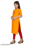 Fancy modern cotton kurti & kurtas for girls, printed net design, short sleeves, cute girls clothing, Indian-made