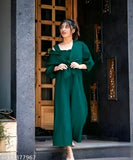 Long sleeved solid crepe synchronized style top and bottom combo jumpsuit - Indian contemporary fashion