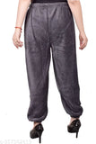Grey velvet women's harem pants