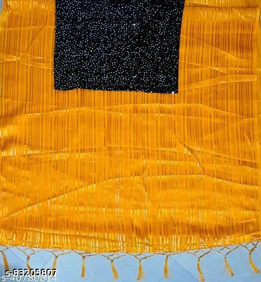 Rainbow saree, 100% polyester, heavy fabric, hand-block printed design