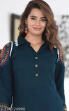 Indian rayon kurta and Palazzos set, solid color and plus size. High-quality Rayon fabric with long sleeves