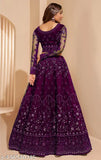Embroidered net lehenga-choli set with dupatta, Indian semi-stitched traditional wear featuring intricate patterns