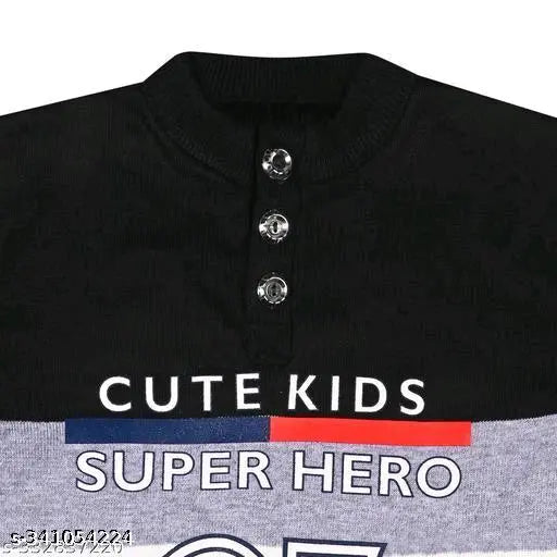 Multicolor woolen sweater for boys, colorblocked pattern, long sleeves on cozy fireside setting