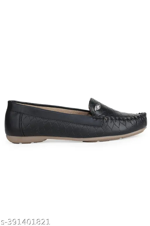 Synthetic leather bellies PV02 BLK by NONU-G - Comfortable loafers for women & girls, soft material with memory foam insole