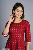Black printed rayon straight kurti with three-quarter sleeves, featuring Indian ethnic design on high-quality fabric