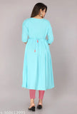 Rayon sequin embroidered tiered kurti by Tiwari Enterprises, traditional yet modern women's clothing for fashionable wear