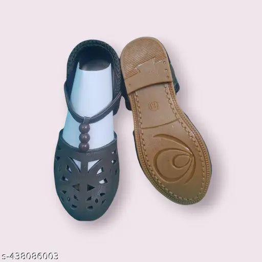 Brown and black bantu girl sandal