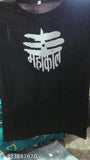 Full black polyester long-sleeved shirt with printed net pattern, size S-XL. Indian-made fashion apparel