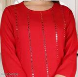 Rayon RDMRRSHAR Kurta set with Palazzos, hand-mirror work, solid color, festive & daily wear, India