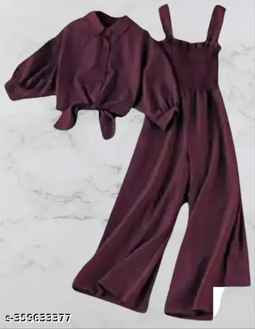 Crepe sleeveless jumpsuit for women, pretty ravishing solid net design from India